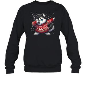 Christmas Husky Lover Funny Husky Ugly Christmas T-Shirt